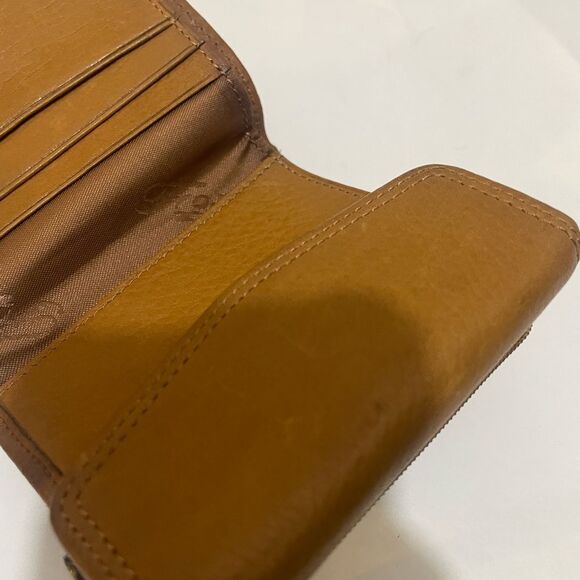 Fossil  Leather Wallet Bi-Fold Snap Zipper Credit Card ID Holder - Picture 7 of 9